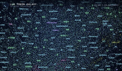 LLM Token Map のトークン埋め込み可視化画面